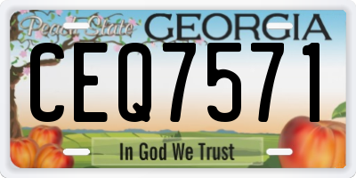 GA license plate CEQ7571