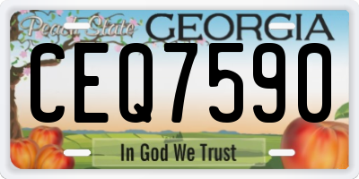 GA license plate CEQ7590