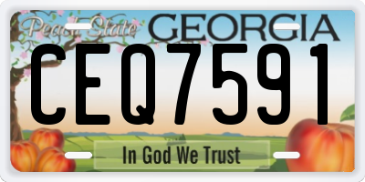 GA license plate CEQ7591