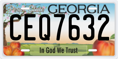GA license plate CEQ7632