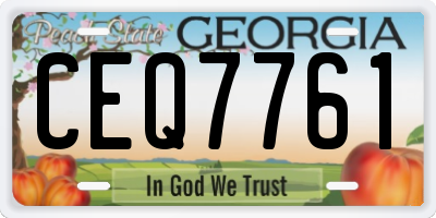 GA license plate CEQ7761
