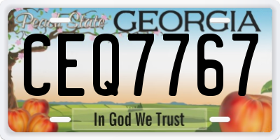 GA license plate CEQ7767