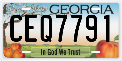 GA license plate CEQ7791