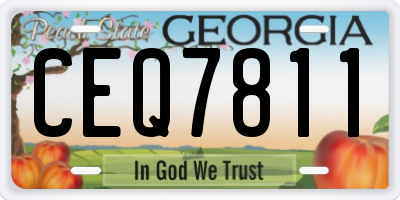 GA license plate CEQ7811