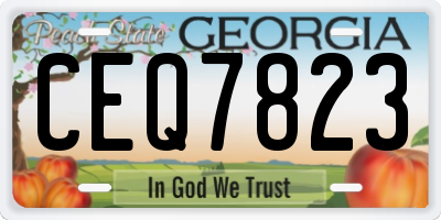 GA license plate CEQ7823
