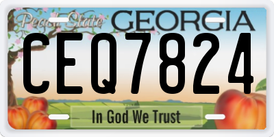 GA license plate CEQ7824