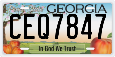 GA license plate CEQ7847