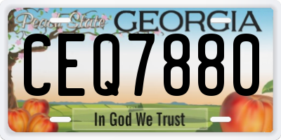 GA license plate CEQ7880