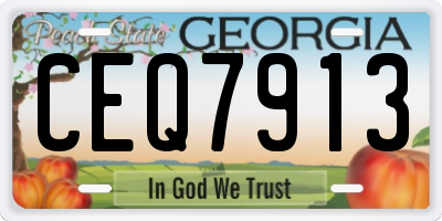 GA license plate CEQ7913