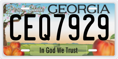 GA license plate CEQ7929