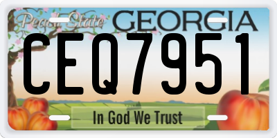 GA license plate CEQ7951