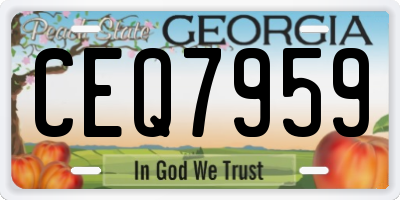 GA license plate CEQ7959