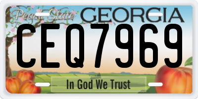 GA license plate CEQ7969