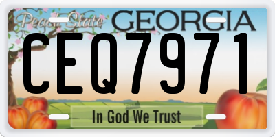 GA license plate CEQ7971