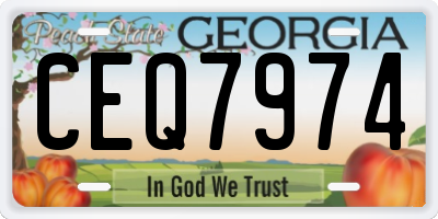 GA license plate CEQ7974