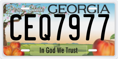 GA license plate CEQ7977