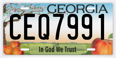 GA license plate CEQ7991