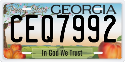 GA license plate CEQ7992