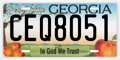 GA license plate CEQ8051