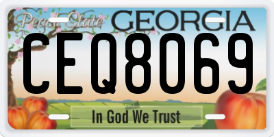 GA license plate CEQ8069