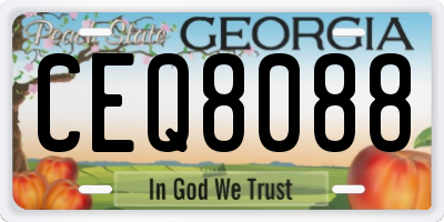 GA license plate CEQ8088