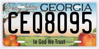 GA license plate CEQ8095