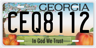 GA license plate CEQ8112