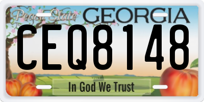 GA license plate CEQ8148