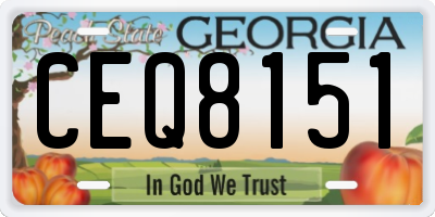 GA license plate CEQ8151