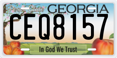 GA license plate CEQ8157