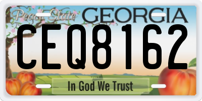 GA license plate CEQ8162
