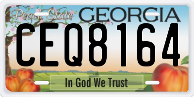 GA license plate CEQ8164