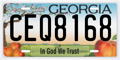 GA license plate CEQ8168