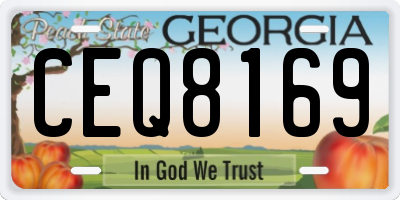 GA license plate CEQ8169