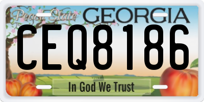 GA license plate CEQ8186