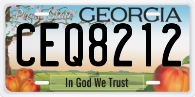 GA license plate CEQ8212