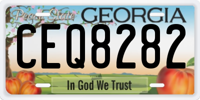GA license plate CEQ8282