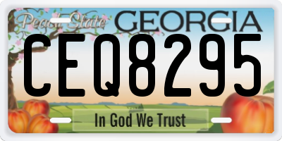 GA license plate CEQ8295