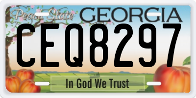 GA license plate CEQ8297
