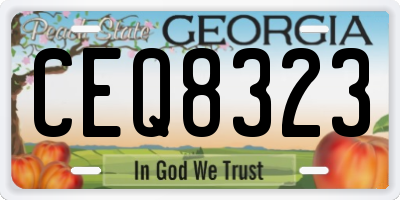 GA license plate CEQ8323