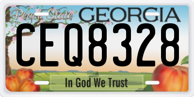 GA license plate CEQ8328
