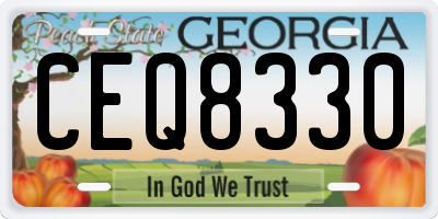 GA license plate CEQ8330