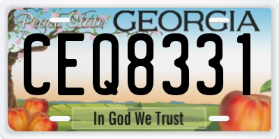 GA license plate CEQ8331