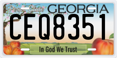 GA license plate CEQ8351