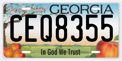 GA license plate CEQ8355