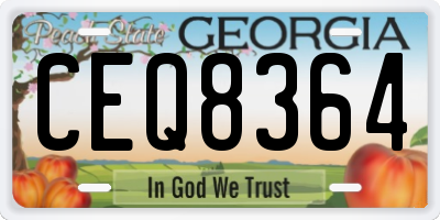 GA license plate CEQ8364