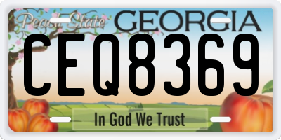 GA license plate CEQ8369