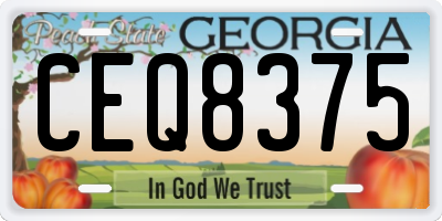 GA license plate CEQ8375