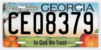 GA license plate CEQ8379