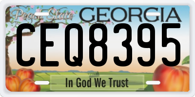 GA license plate CEQ8395